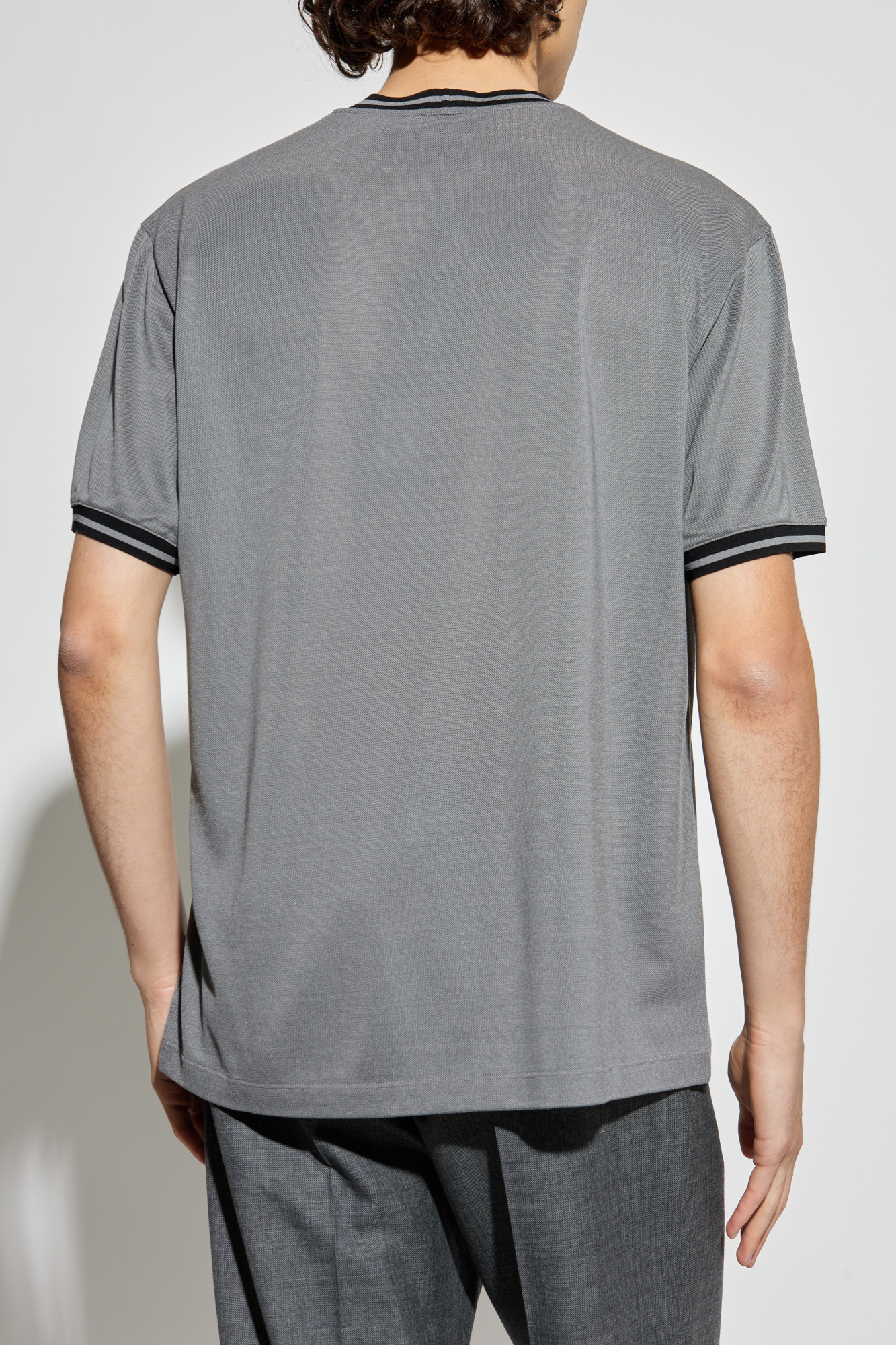 Tシャツ・カットソー GIORGIO ARMANI Dove grey satin t-shirt undefined